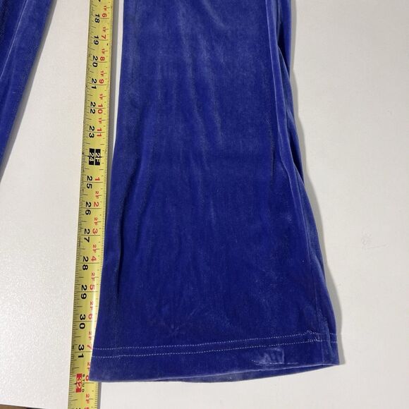 Vintage Betsy Johnson Pants Womens M Purple Velvet Low Rise Retro - Picture 7 of 8